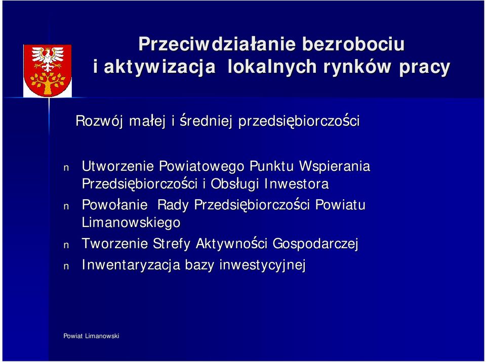 Przedsiębiorczości i Obsługi Inwestora Powołanie Rady Przedsiębiorczości