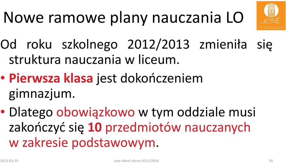 Dlatego obowiązkowo w tym oddziale musi zakończyć się 10 przedmiotów