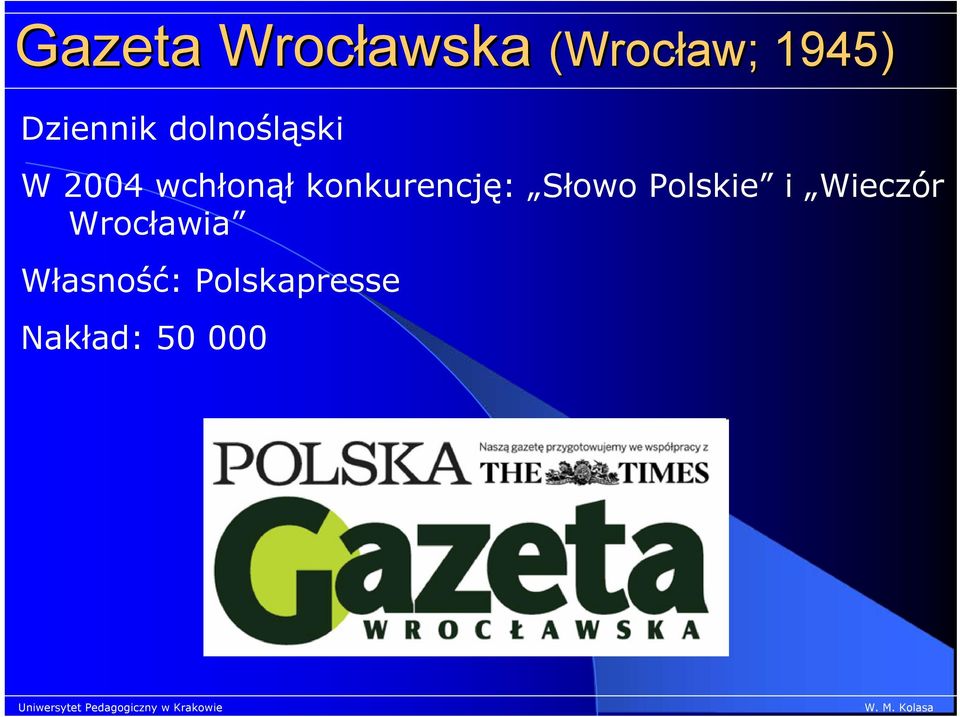 konkurencję: Słowo Polskie i Wieczór