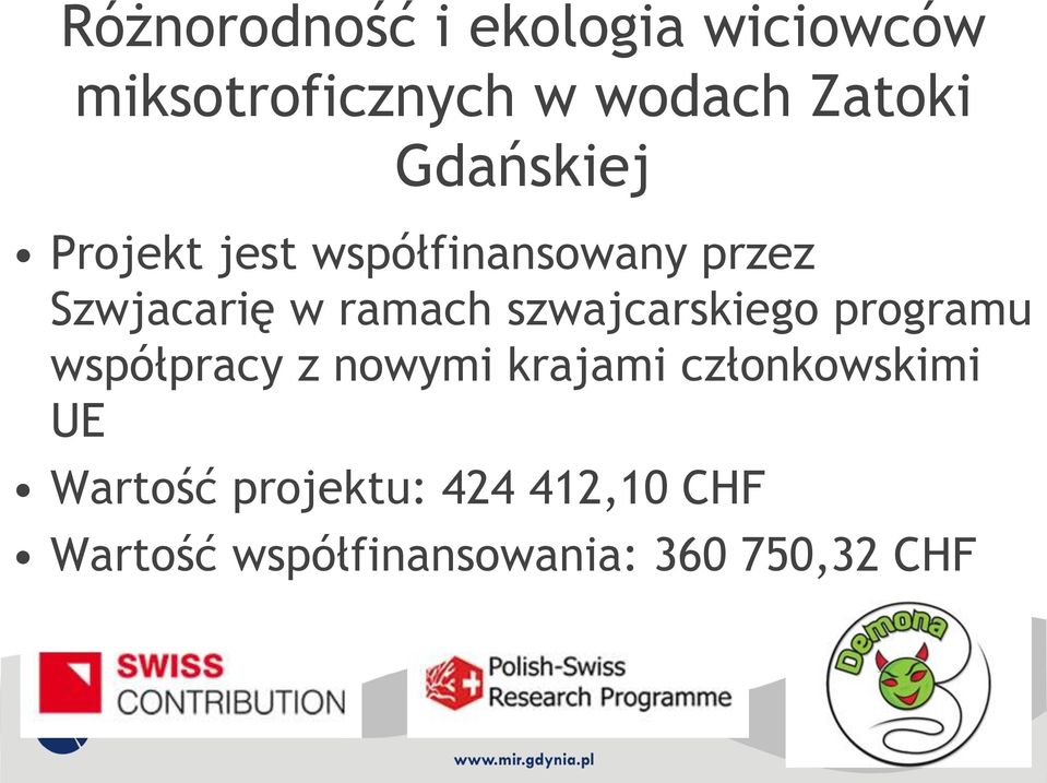 szwajcarskiego programu współpracy z nowymi krajami członkowskimi UE