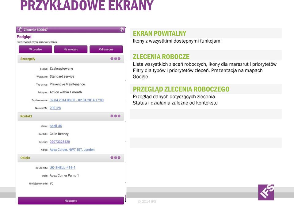 typów i priorytetów zleceń.
