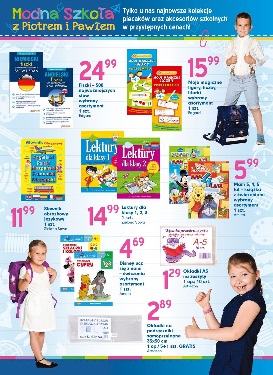 Zielona Sowa Mam,, lat książka z ćwiczeniami Lektury dla klasy,, Ameet Zielona Sowa 9 Disney ucz się z nami