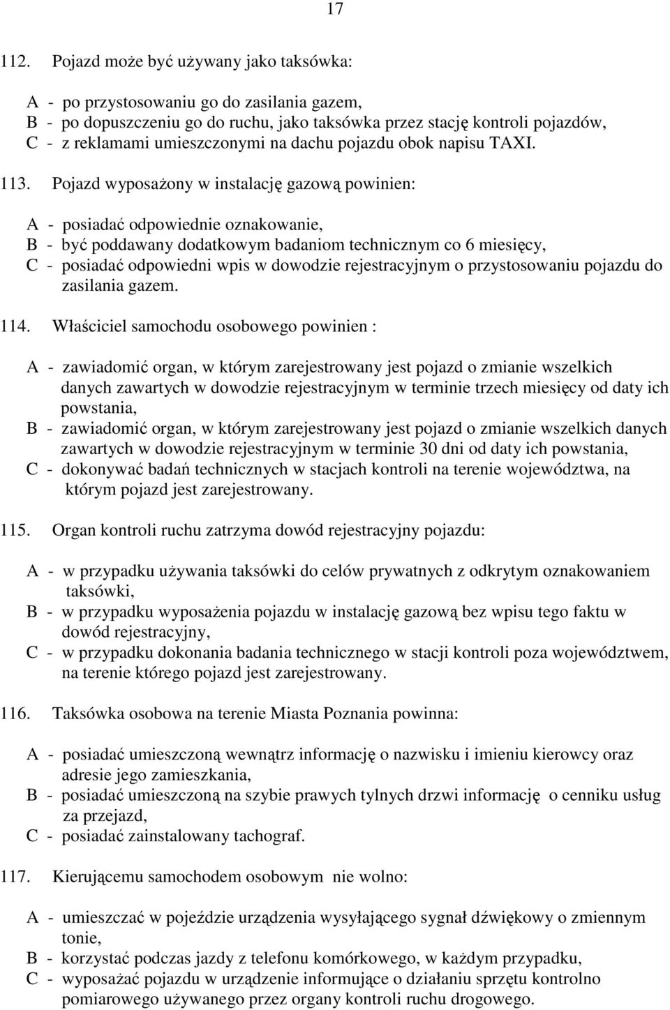 dachu pojazdu obok napisu TAXI. 113.