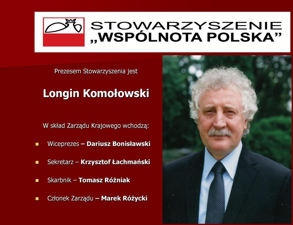 Dariusz Bonisławski Sekretarz Krzysztof