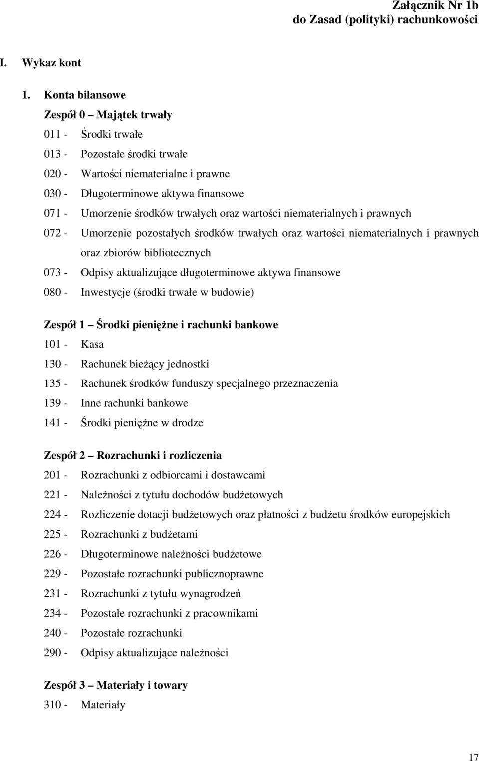 oraz wartości niematerialnych i prawnych 072 - Umorzenie pozostałych środków trwałych oraz wartości niematerialnych i prawnych oraz zbiorów bibliotecznych 073 - Odpisy aktualizujące długoterminowe