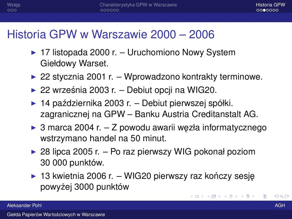 zagranicznej na GPW Banku Austria Creditanstalt AG. 3 marca 2004 r.