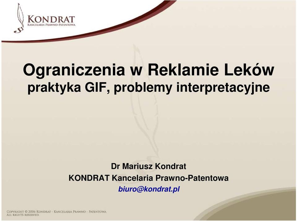 interpretacyjne Dr Mariusz Kondrat