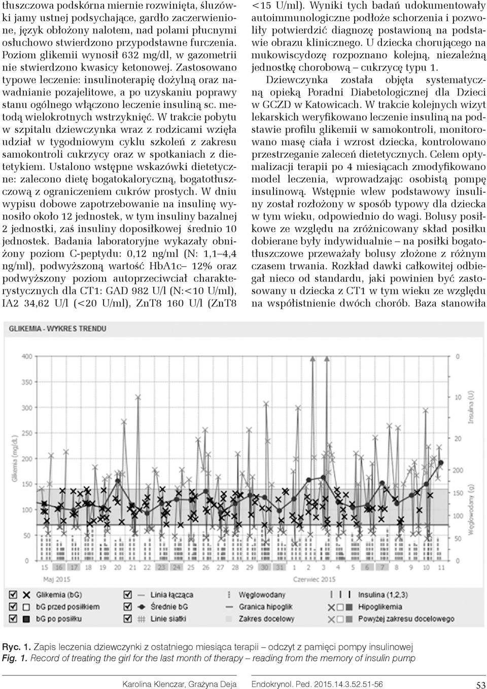 Zastosowano typowe leczenie: insulinoterapię dożylną oraz nawadnianie pozajelitowe, a po uzyskaniu poprawy stanu ogólnego włączono leczenie insuliną sc. metodą wielokrotnych wstrzyknięć.