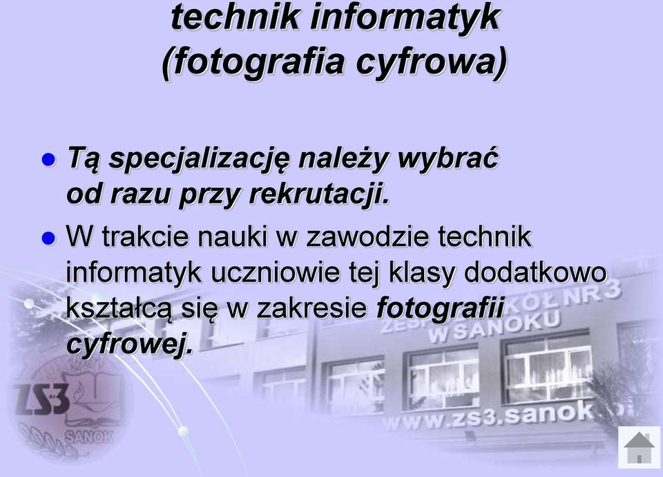 W trakcie nauki w zawodzie technik informatyk