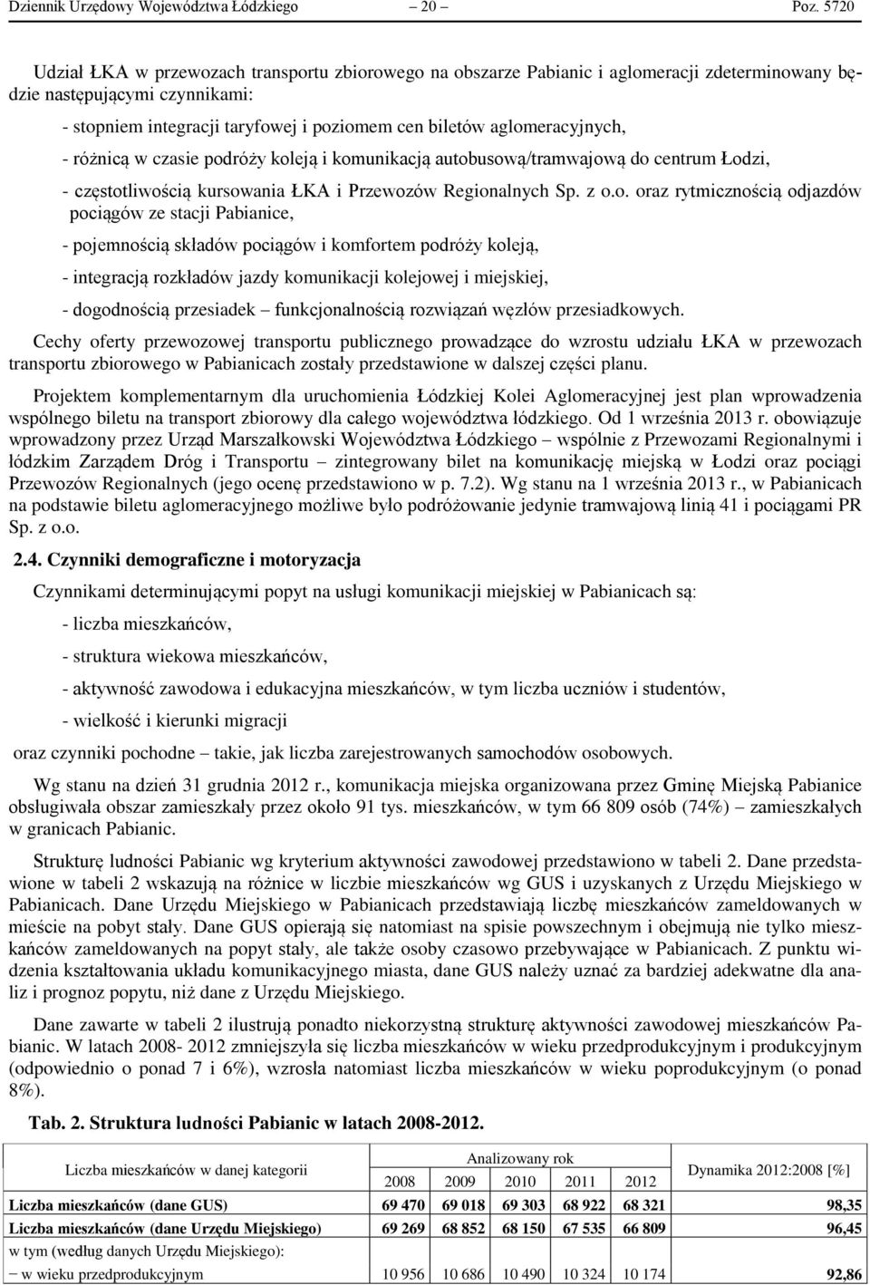 aglomeracyjnych, - różnicą w czasie podróży koleją i komunikacją autobusową/tramwajową do centrum Łodzi, - częstotliwością kursowania ŁKA i Przewozów Regionalnych Sp. z o.o. oraz rytmicznością