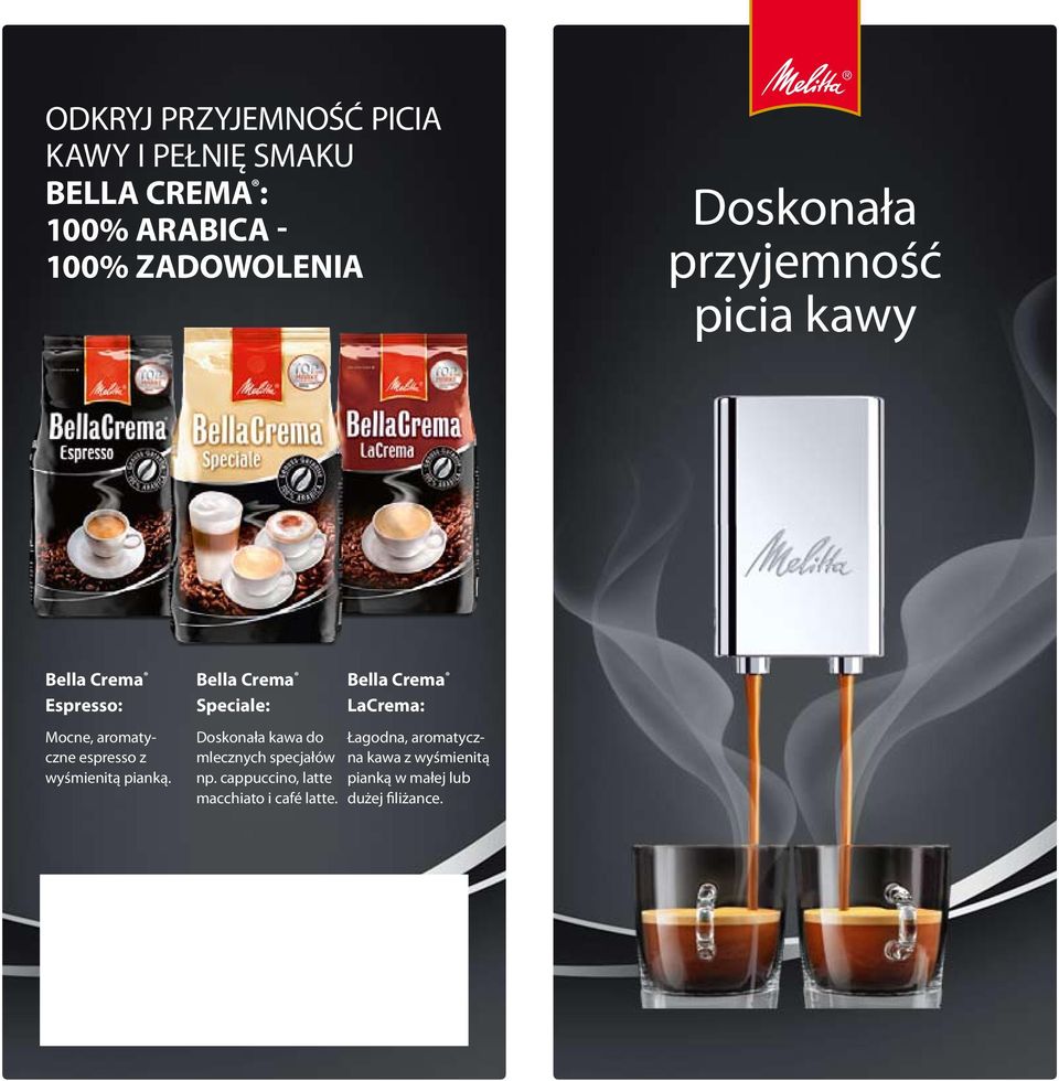 pianką. Bella Crema Speciale: Doskonała kawa do mlecznych specjałów np.