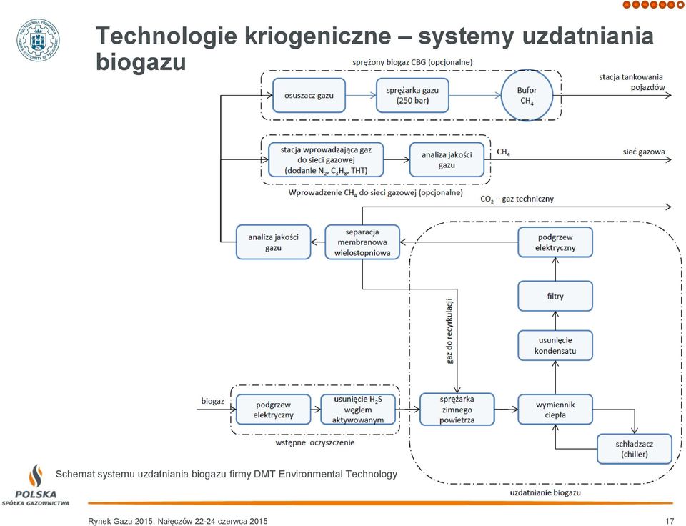 uzdatniania biogazu firmy DMT