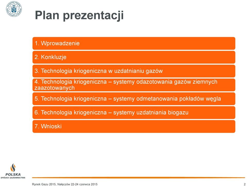 Technologia kriogeniczna systemy odazotowania gazów ziemnych zaazotowanych 5.