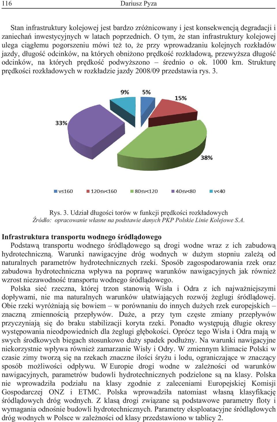 których prdko podwyszono rednio o ok. 1000 km. Struktur prdkoci rozkadowych w rozkadzie jazdy 2008/09 przedstawia rys. 3.