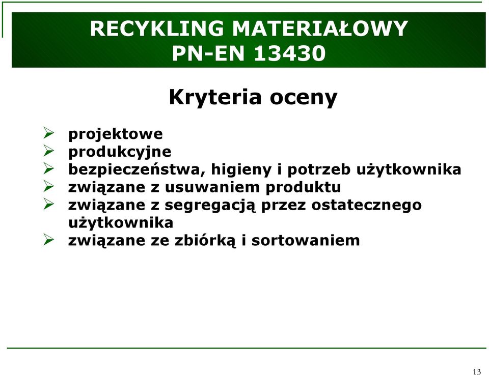 związane z usuwaniem produktu związane z segregacją przez