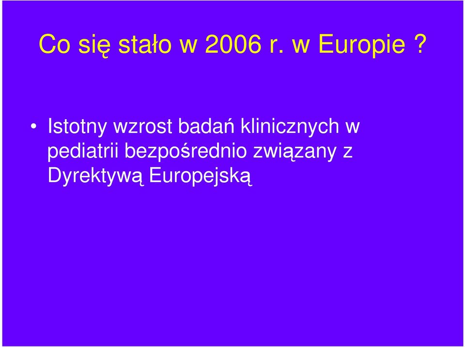 Istotny wzrost badań