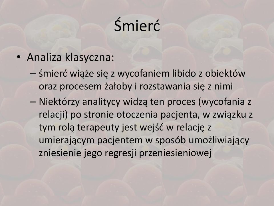 relacji) po stronie otoczenia pacjenta, w związku z tym rolą terapeuty jest wejśd w