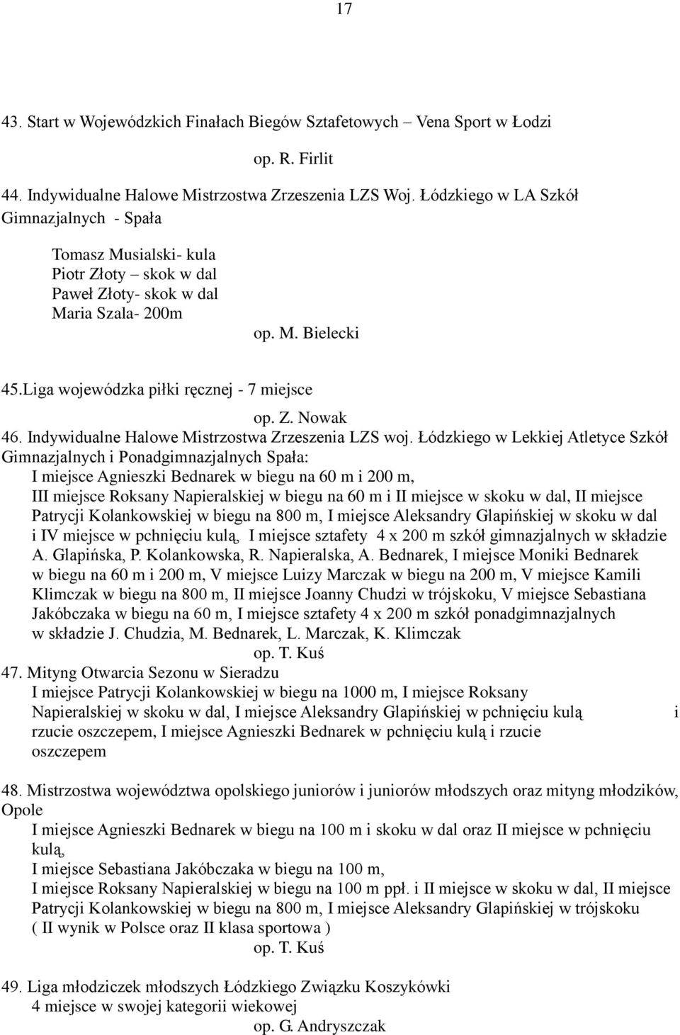 Indywidualne Halowe Mistrzostwa Zrzeszenia LZS woj.