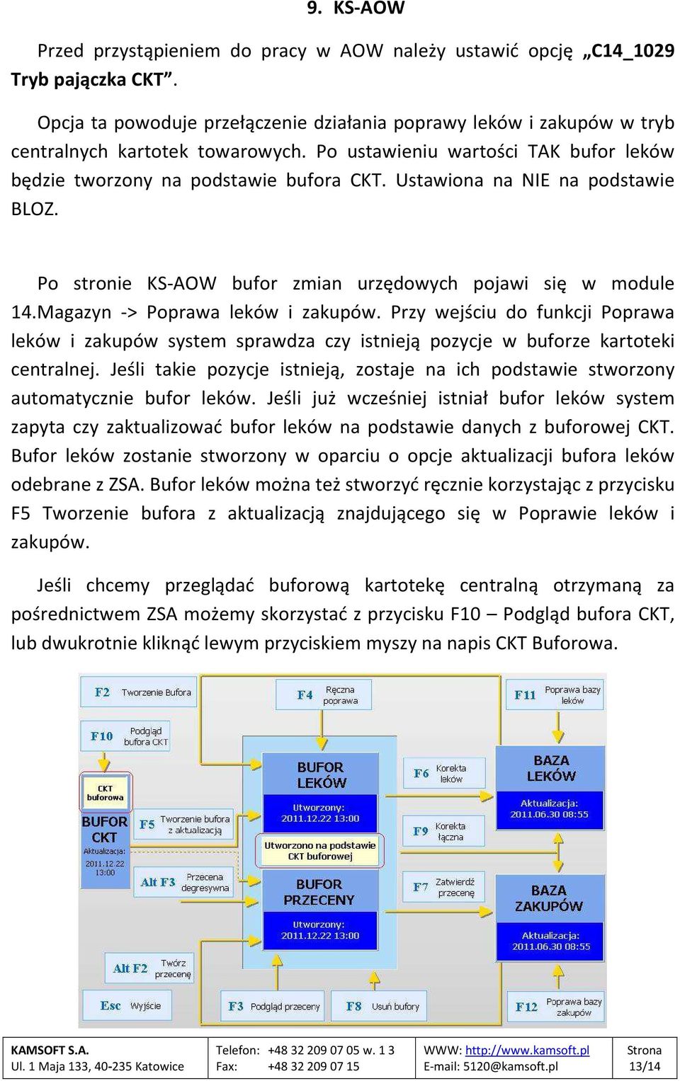 Magazyn -> Poprawa leków i zakupów. Przy wejściu do funkcji Poprawa leków i zakupów system sprawdza czy istnieją pozycje w buforze kartoteki centralnej.