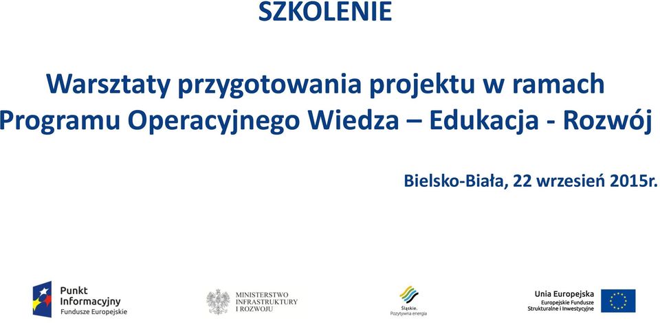 Programu Operacyjnego Wiedza