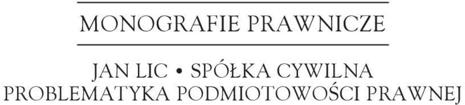 SPÓŁKA CYWILNA