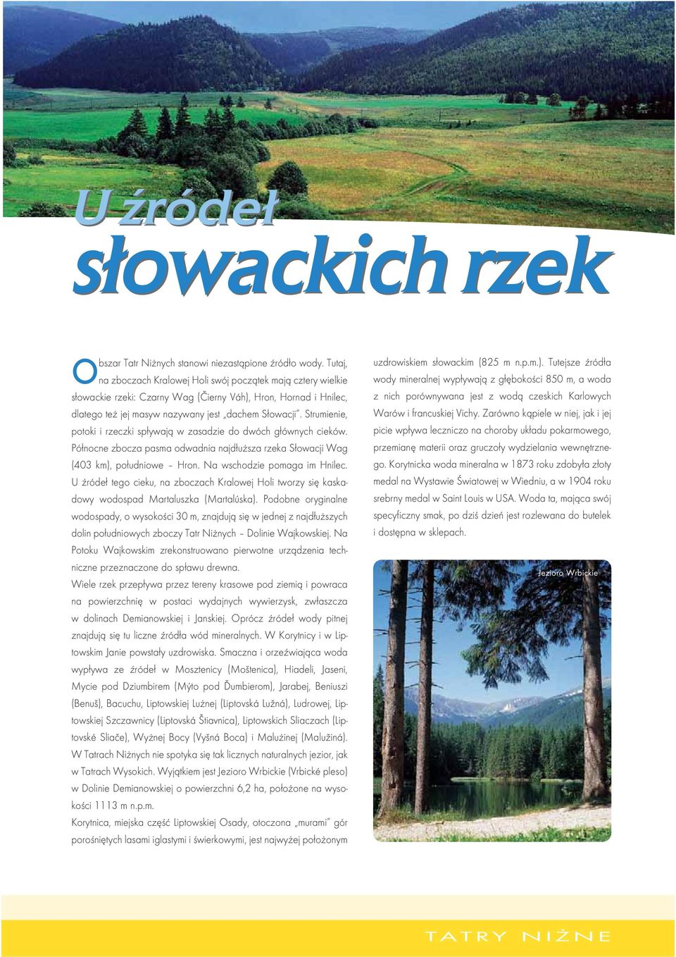 Strumienie, potoki i rzeczki spływają w zasadzie do dwóch głównych cieków. Północne zbocza pasma odwadnia najdłuższa rzeka Słowacji Wag (403 km), południowe Hron. Na wschodzie pomaga im Hnilec.