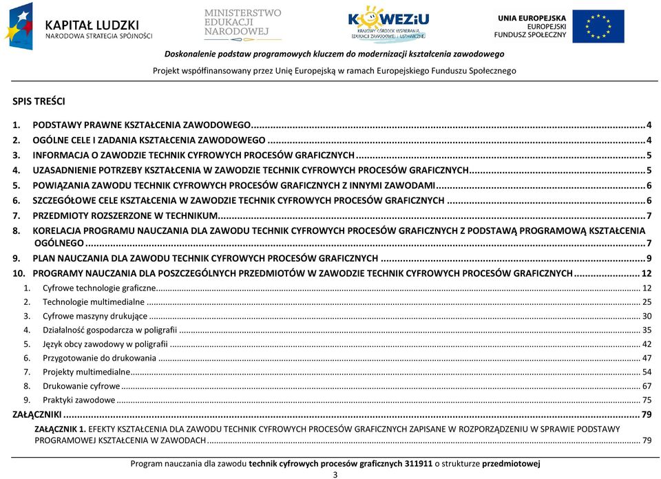 OWIĄZANIA ZAWODU TEHNIK YFROWYH ROESÓW GRAFIZNYH Z INNYMI ZAWODAMI... 6 6. SZZEGÓŁOWE ELE KSZTAŁENIA W ZAWODZIE TEHNIK YFROWYH ROESÓW GRAFIZNYH... 6 7. RZEDMIOTY ROZSZERZONE W TEHNIKUM... 7 8.