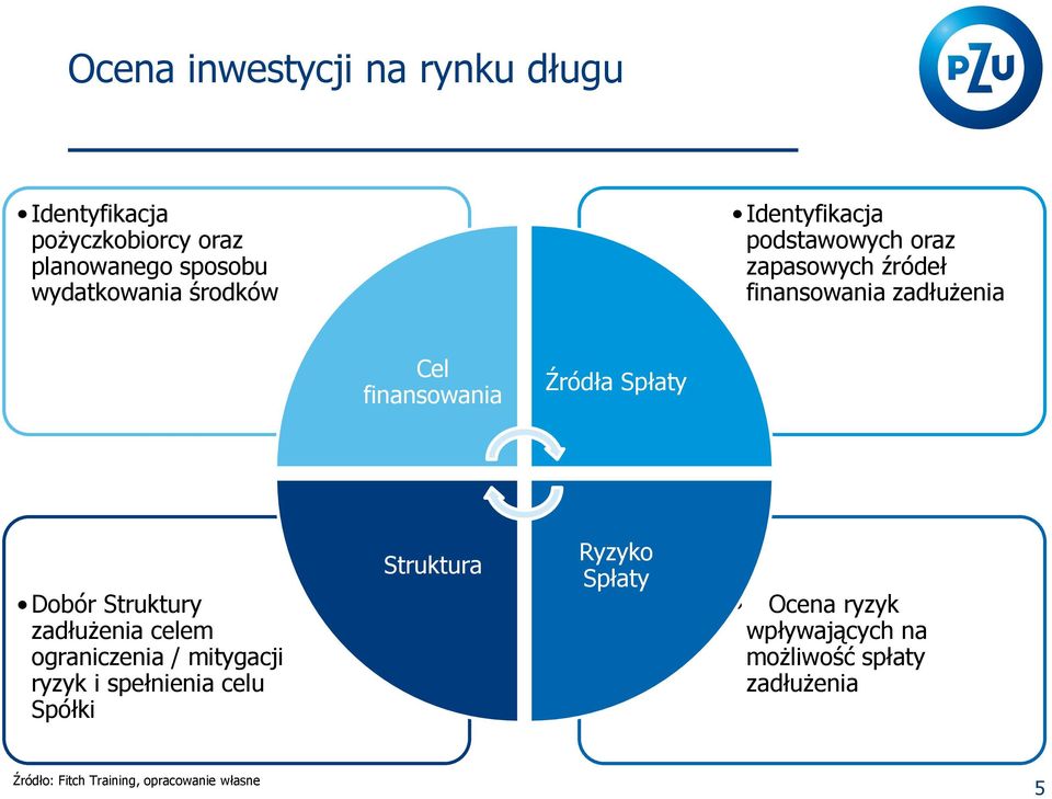 Dobór Struktury zadłużenia celem ograniczenia / mitygacji ryzyk i spełnienia celu Spółki Struktura Ryzyko