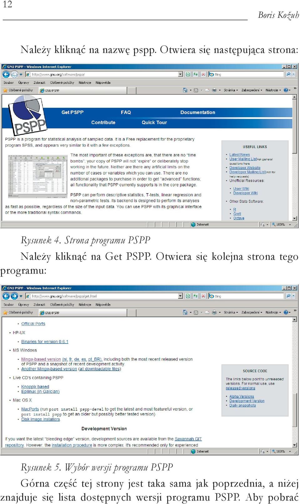 Strona programu PSPP Należy kliknąć na Get PSPP.