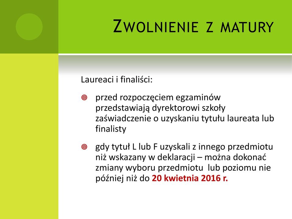 finalisty gdy tytuł L lub F uzyskali z innego przedmiotu niż wskazany w