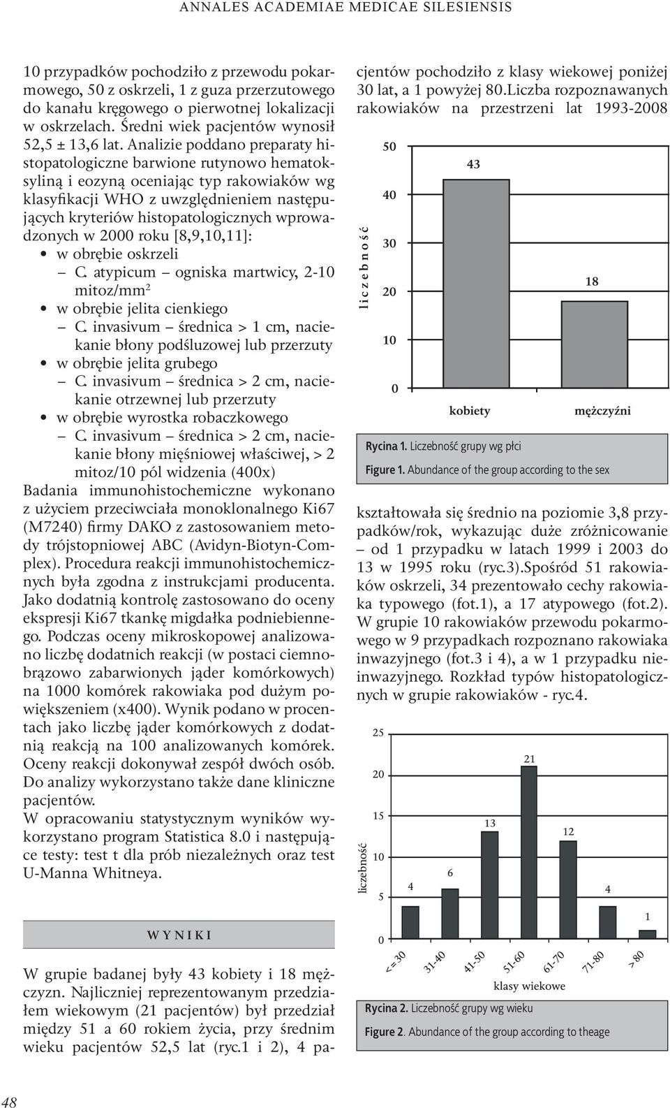 wprowadzonych w 2000 roku [8,9,10,11]: w obrębie oskrzeli C. atypicum ogniska martwicy, 2-10 mitoz/mm 2 w obrębie jelita cienkiego C.