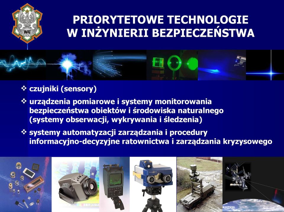 środowiska naturalnego (systemy obserwacji, wykrywania i śledzenia) systemy