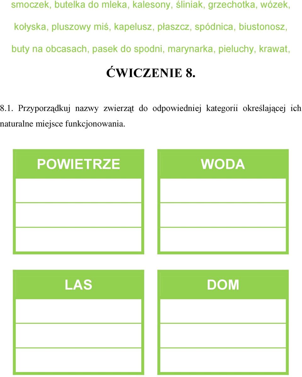 marynarka, pieluchy, krawat, ĆWICZENIE 8. 8.1.