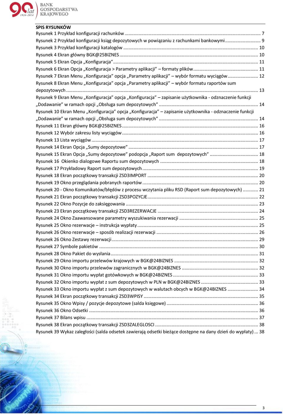 .. 11 Rysunek 7 Ekran Menu Konfiguracja opcja Parametry aplikacji wybór formatu wyciągów... 12 Rysunek 8 Ekran Menu Konfiguracja opcja Parametry aplikacji wybór formatu raportów sum depozytowych.