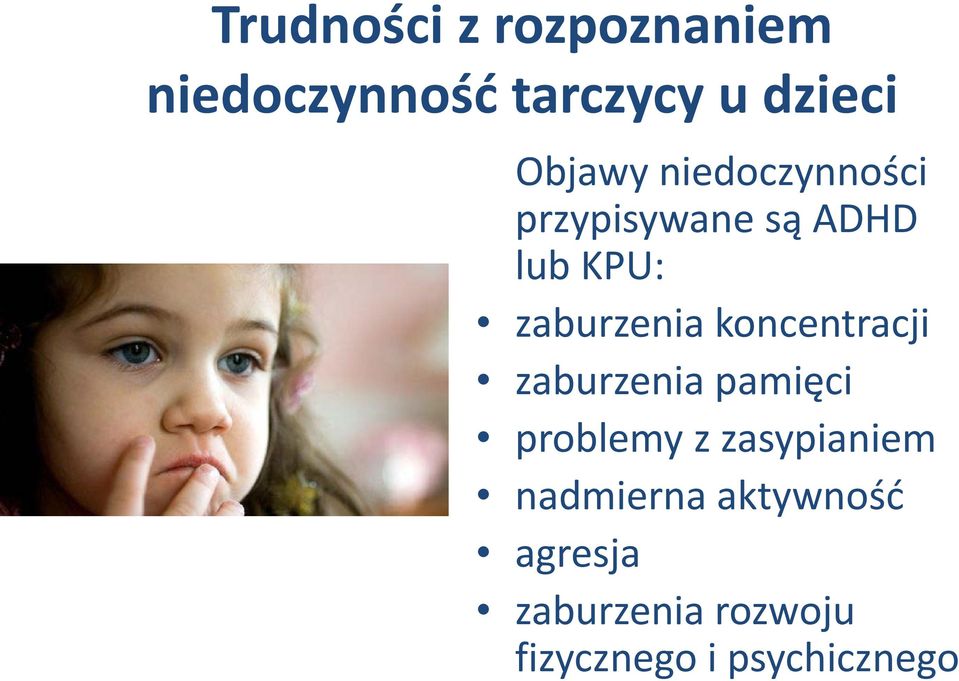 zaburzenia koncentracji zaburzenia pamięci problemy z