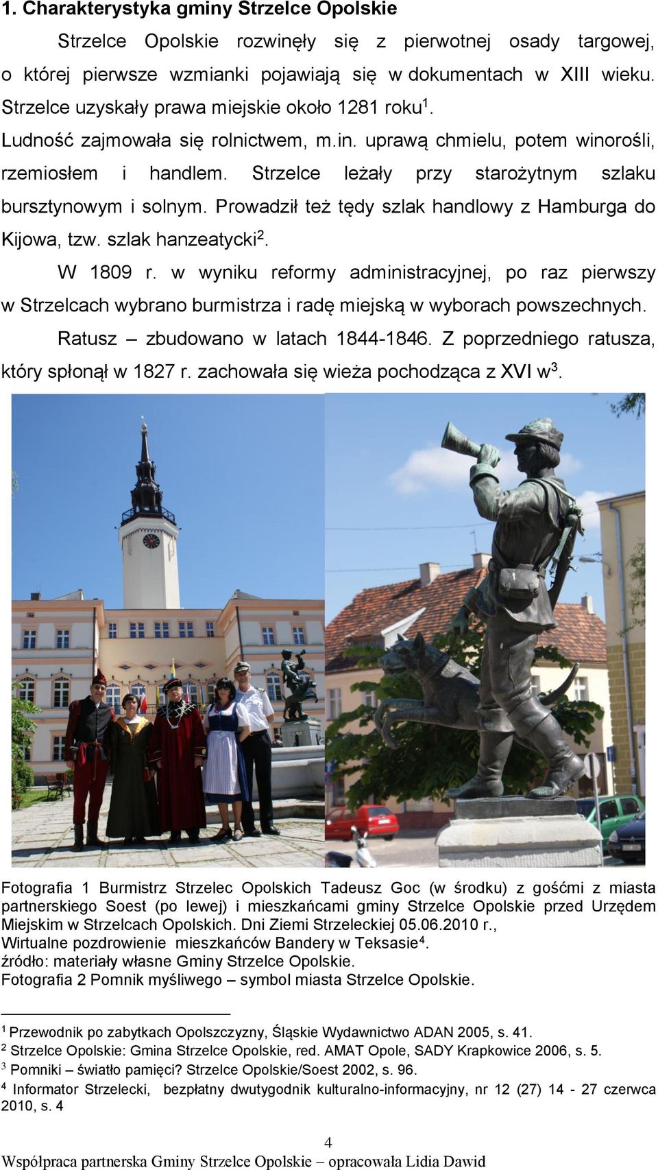 Strzelce leżały przy starożytnym szlaku bursztynowym i solnym. Prowadził też tędy szlak handlowy z Hamburga do Kijowa, tzw. szlak hanzeatycki 2. W 1809 r.