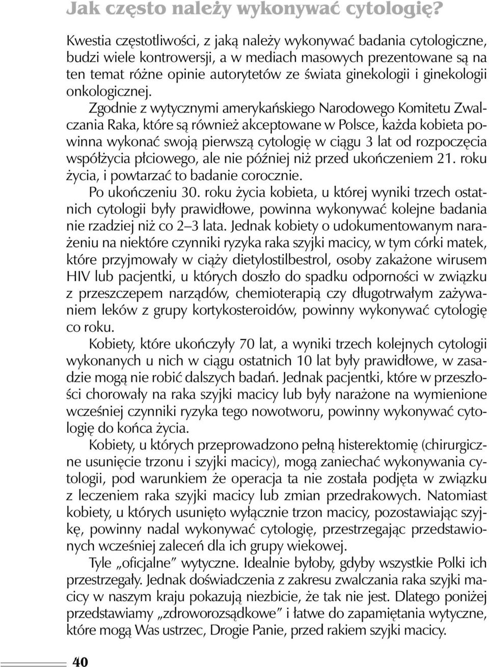 ginekologii onkologicznej.