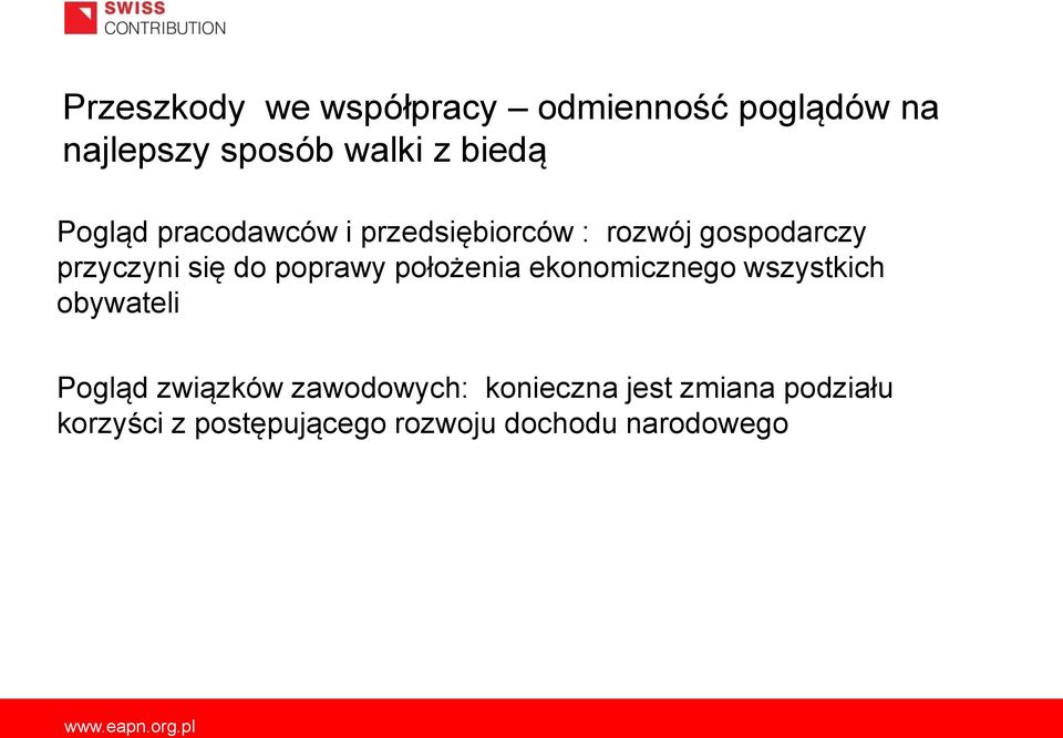 poprawy położenia ekonomicznego wszystkich obywateli Pogląd związków