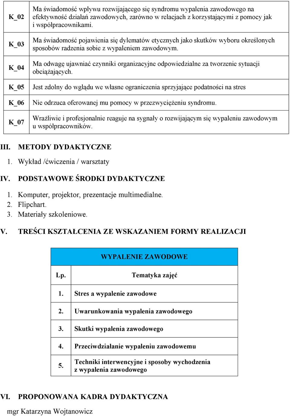 Ma odwagę ujawniać czynniki organizacyjne odpowiedzialne za tworzenie sytuacji obciążających.