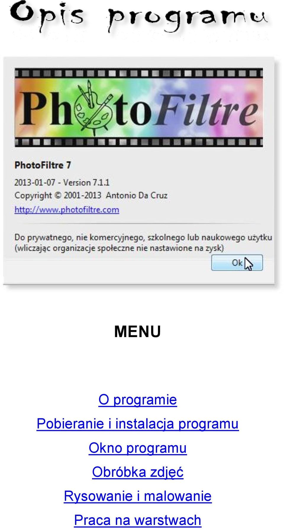 programu Obróbka zdjęć