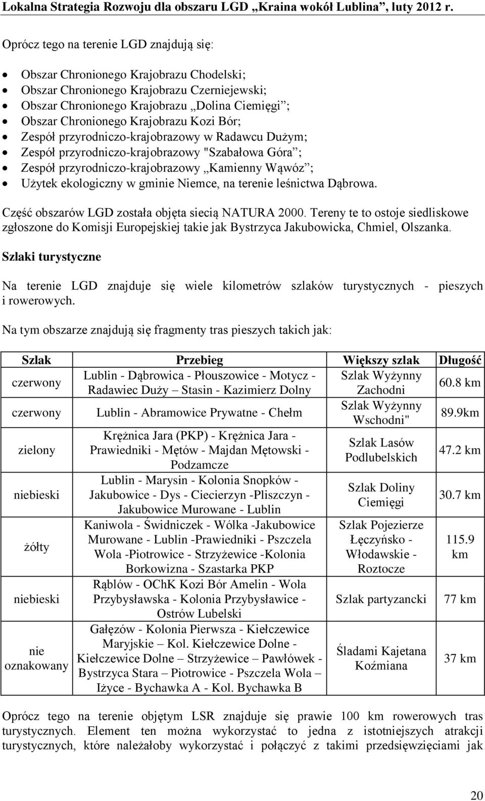 Niemce, na terenie leśnictwa Dąbrowa. Część obszarów LGD została objęta siecią NATURA 2000.