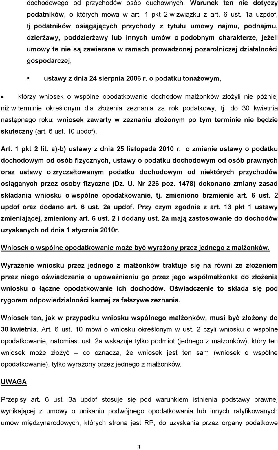 działalności gospodarczej, ustawy z dnia 24 sierpnia 2006 r.