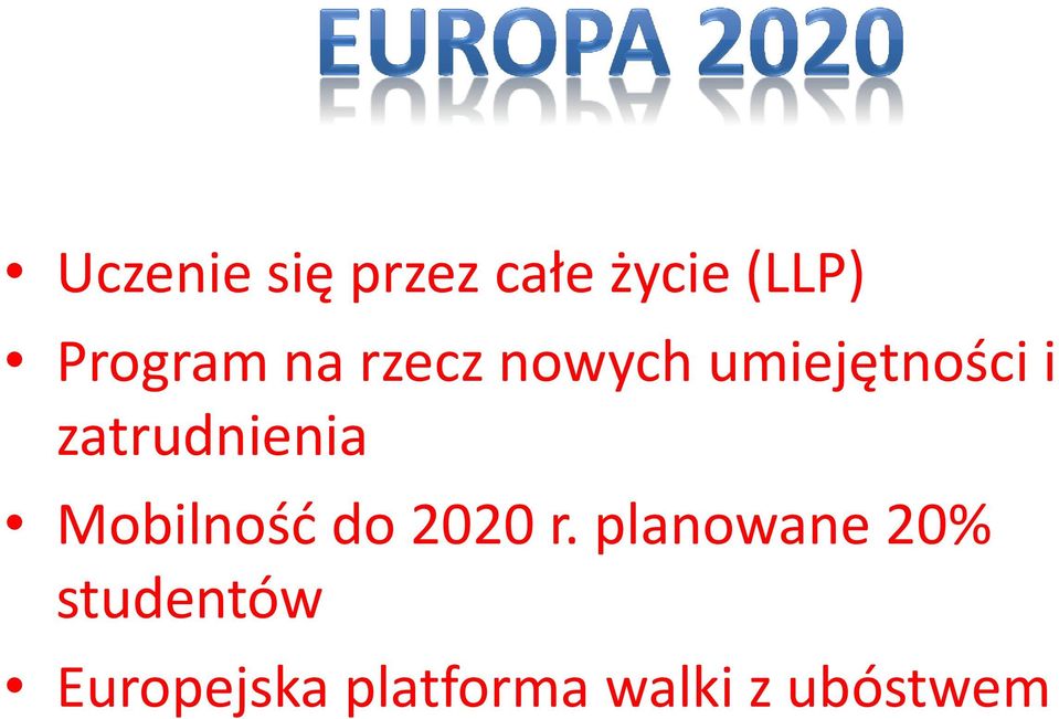 zatrudnienia Mobilność do 2020 r.