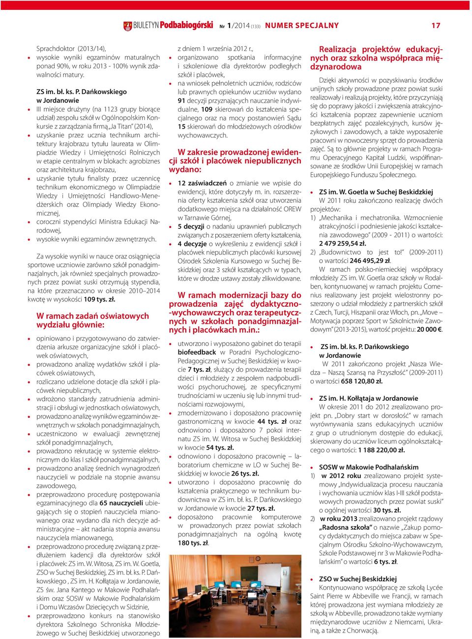 krajobrazu tytułu laureata w Olimpiadzie Wiedzy i Umiejętności Rolniczych w etapie centralnym w blokach: agrobiznes oraz architektura krajobrazu, uzyskanie tytułu finalisty przez uczennicę technikum