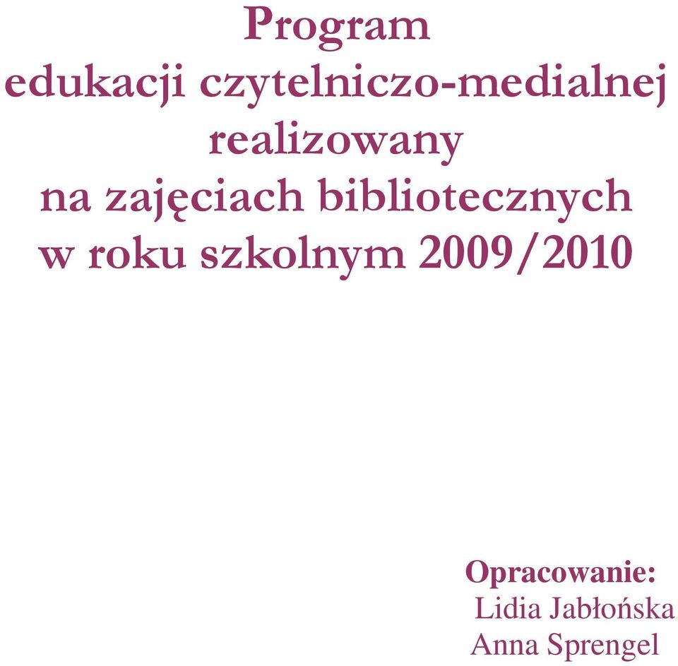 zajęciach bibliotecznych w roku