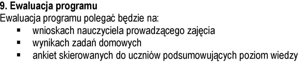 prowadzącego zajęcia wynikach zadań domowych