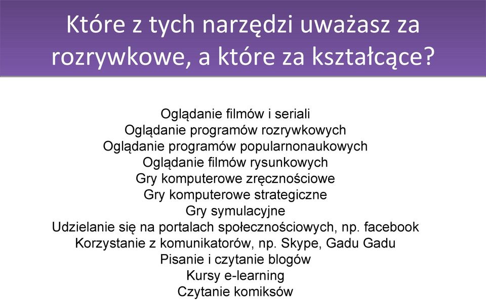 filmów rysunkowych Gry komputerowe zręcznościowe Gry komputerowe strategiczne Gry symulacyjne Udzielanie się