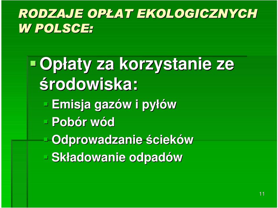 Emisja gazów w i pyłów Pobór r wódw