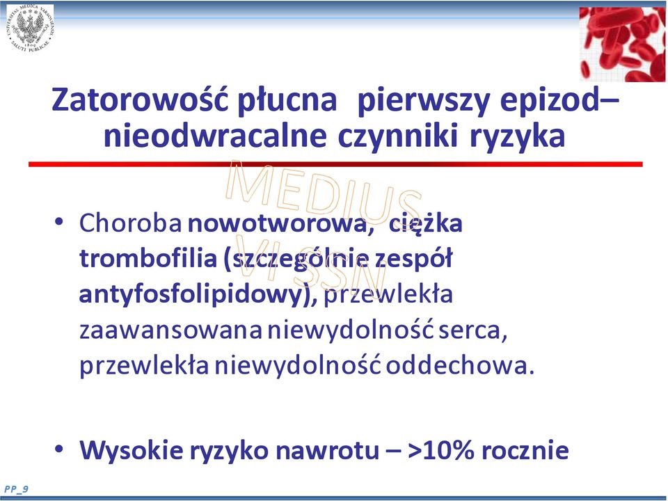 antyfosfolipidowy), przewlekła zaawansowana niewydolność serca,