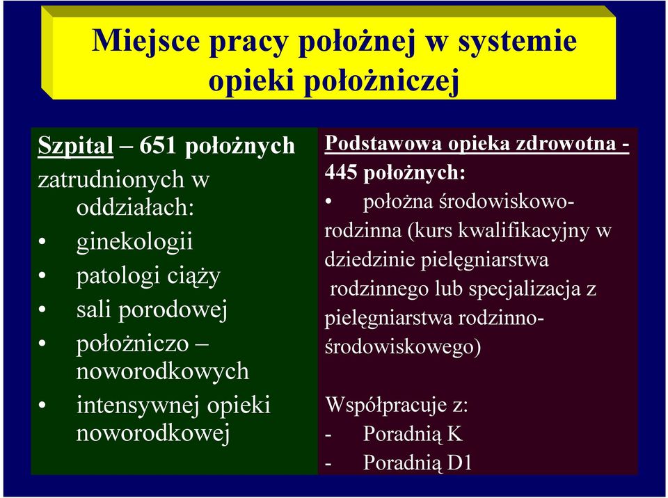 opieka zdrowotna - 445 położnych: położna środowiskoworodzinna (kurs kwalifikacyjny w dziedzinie